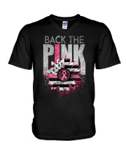 Back the pink V-Neck T-Shirt tile
