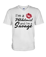 Phlebotomist V-Neck T-Shirt tile
