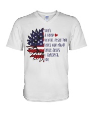 Dental Assistant V-Neck T-Shirt tile
