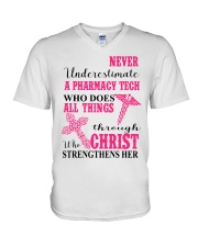 Pharmacy Tech V-Neck T-Shirt tile