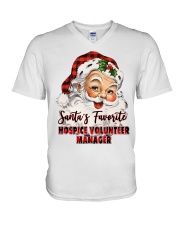 Hospice Volunteer Manager V-Neck T-Shirt tile