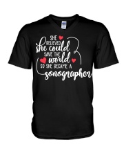 Sonographer V-Neck T-Shirt tile