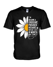 Childcare Provider V-Neck T-Shirt tile