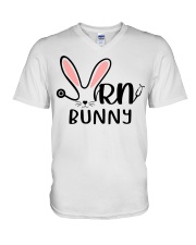 Registered Nurse - RN Bunny Easter V-Neck T-Shirt tile