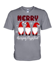 Nursing Assistant Christmas V-Neck T-Shirt tile