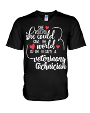 Veterinary Technician V-Neck T-Shirt tile