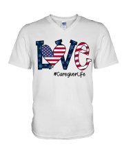 Caregiver V-Neck T-Shirt tile