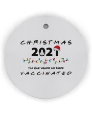 Christmas 2021 Vaccinated Circle Ornament (Wood tile