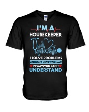 Housekeeper V-Neck T-Shirt tile