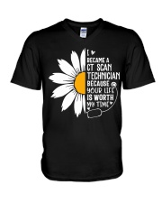 CT Scan Technician V-Neck T-Shirt tile