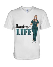 Housekeeper V-Neck T-Shirt tile