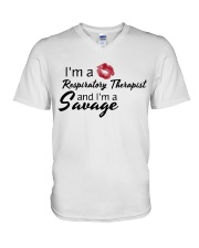 Respiratory Therapist V-Neck T-Shirt tile