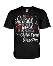 Child Care Director V-Neck T-Shirt tile