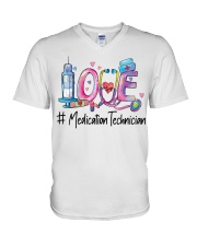 Medication Technician V-Neck T-Shirt tile