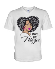 Black Girl Magic V-Neck T-Shirt tile