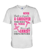 Caregiver V-Neck T-Shirt tile