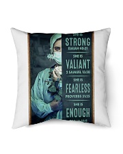 Strong - Valiant - Fearless - Enough Indoor Pillow tile