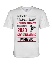Physical Therapist - PT V-Neck T-Shirt tile