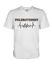 Phlebotomist V-Neck T-Shirt tile