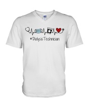 Dialysis Technician V-Neck T-Shirt tile
