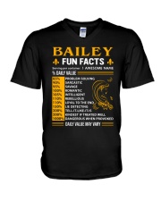 Bailey Fun Facts V-Neck T-Shirt tile