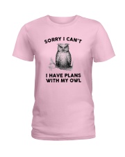 I have plans with owl Ladies T-Shirt tile