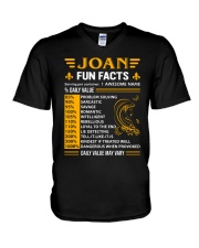 Joan Fun Facts V-Neck T-Shirt tile