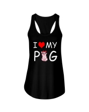 I LOVE MY PIG Ladies Flowy Tank tile