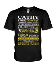 Cathy - Sweet Heart And Warrior V-Neck T-Shirt tile