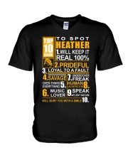 Heather - top10 V-Neck T-Shirt tile