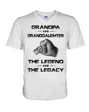 Grandpa - Granddaughter V-Neck T-Shirt thumbnail