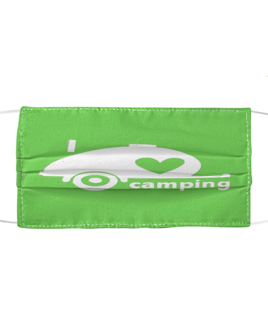 I Love camping Cloth face mask
