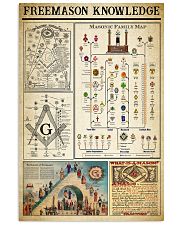 Freemason Knowledge Black White Satin Portrait 11x17 Poster front