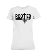 Rooted in christ Premium Fit Ladies Tee tile