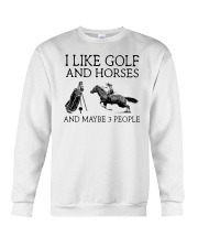 I like golf and horses and maybe 3 people Crewneck Sweatshirt tile