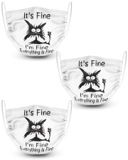 It's Fine I'm Fine Everything Is Fine Funny Cat Masks tile