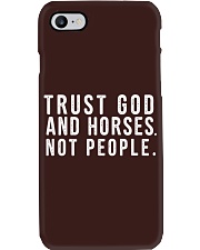 trust god and horses not people Phone Case tile