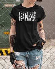 trust god and horses not people Classic T-Shirt custom-t-shirts-classic-lifestyle-front-309