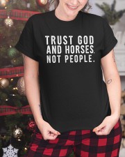 trust god and horses not people Classic T-Shirt custom-t-shirts-classic-lifestyle-front-329