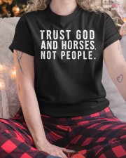 trust god and horses not people Classic T-Shirt custom-t-shirts-classic-lifestyle-front-334