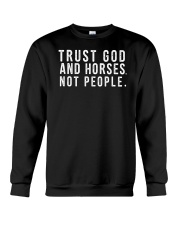 trust god and horses not people Crewneck Sweatshirt tile