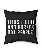 trust god and horses not people Indoor Pillow tile
