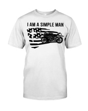 Simple man american flag faith sportbike Classic T-Shirt tile