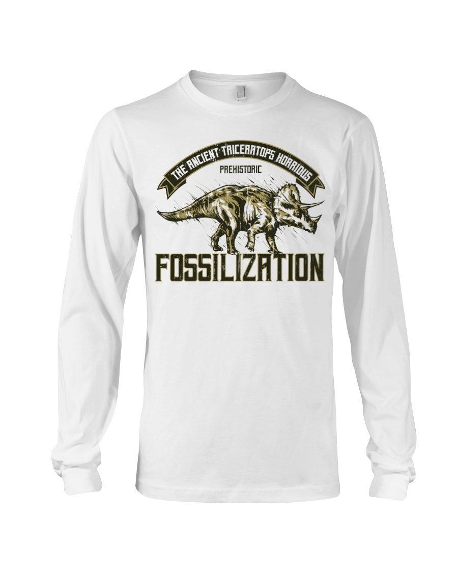 Triceratops Fossil Long Sleeve Tee