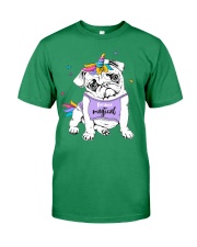 Adorable Puppy Pug In A Bright Colored Costume Of Premium Fit Mens Tee front