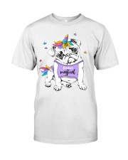 Adorable Puppy Pug In A Bright Colored Costume Of Premium Fit Mens Tee thumbnail
