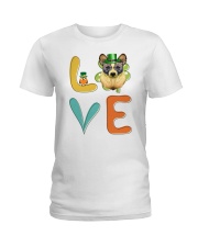 Basenji Shamrock St Patrick Day Ladies T-Shirt thumbnail