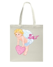 Angry Baby Cupid Holding A Heart Tote Bag thumbnail