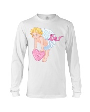 Angry Baby Cupid Holding A Heart Long Sleeve Tee thumbnail