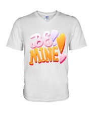 Be Mine Quote Concept Design Romantic Quote Lett V-Neck T-Shirt thumbnail